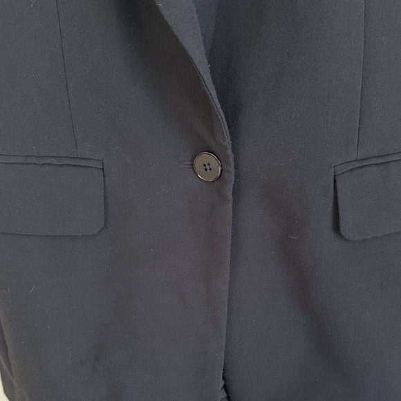 Anthropologie Meave Roll Sleeve Black Blazer Size 10 - Picture 5 of 12